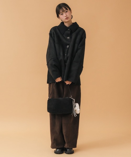 HEILIS（ヘイリス） ムートンコート ボアコート フェイクムートン