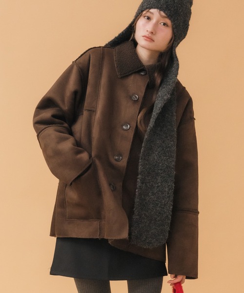 HEILIS（ヘイリス） ムートンコート ボアコート レディース : ZOZOTOWN