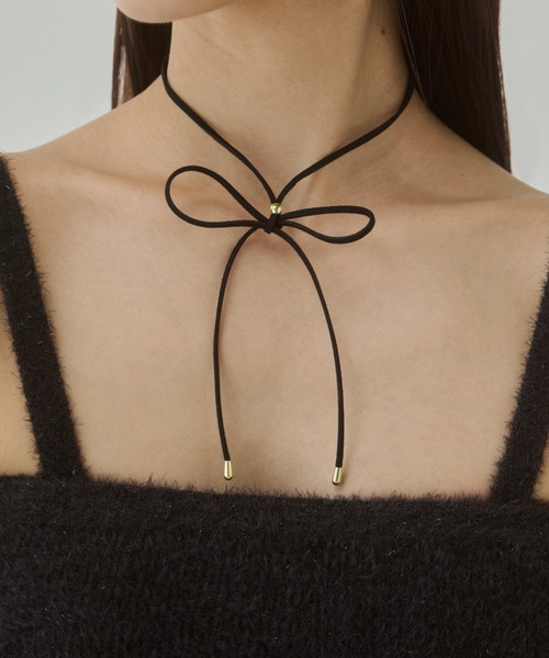 チョーカー シンプル フェイク スウェード コードチョーカー レディース | ciite' | 02