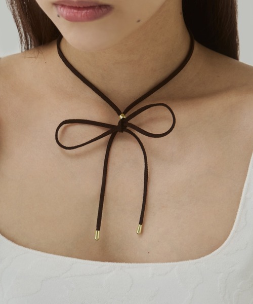 チョーカー シンプル フェイク スウェード コードチョーカー レディース | ciite' | 04