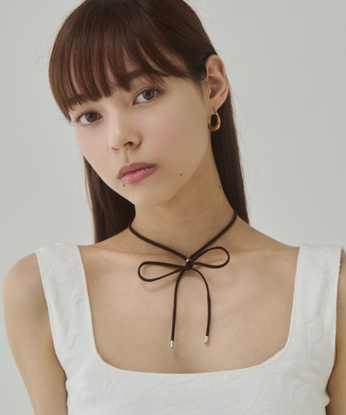チョーカー シンプル フェイク スウェード コードチョーカー レディース | ciite' | 03