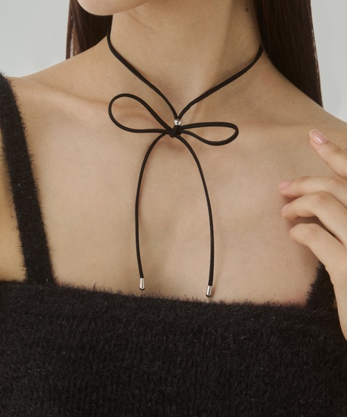 チョーカー シンプル フェイク スウェード コードチョーカー レディース | ciite' | 10