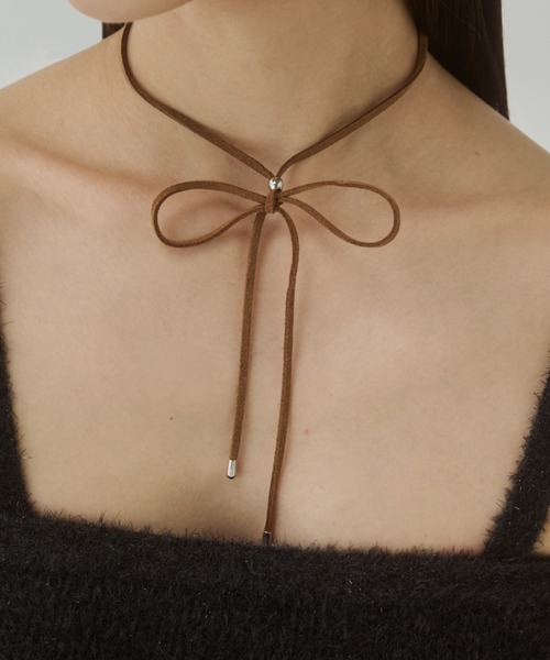 チョーカー シンプル フェイク スウェード コードチョーカー レディース | ciite' | 18