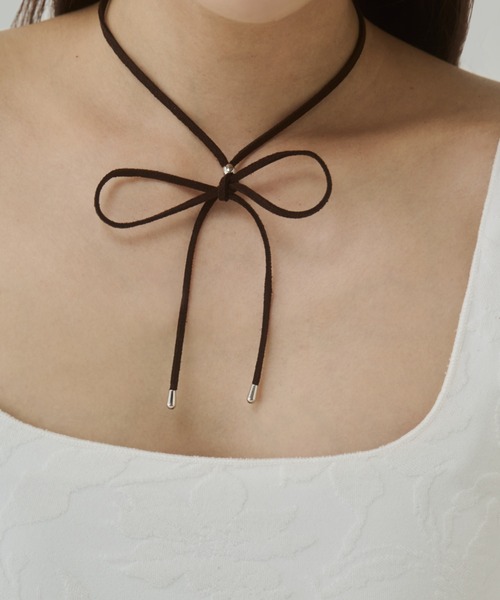 チョーカー シンプル フェイク スウェード コードチョーカー レディース | ciite' | 16