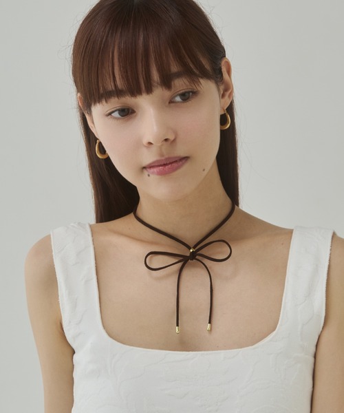 チョーカー シンプル フェイク スウェード コードチョーカー レディース | ciite' | 20