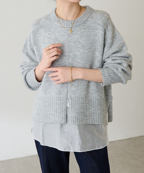 【美品】コラージュガリャルダガランテ ヤクライクニット ピンク 2024aw COLLAGE GALLARDAGALANTE ニット セーター ヤクライクニット/WEB