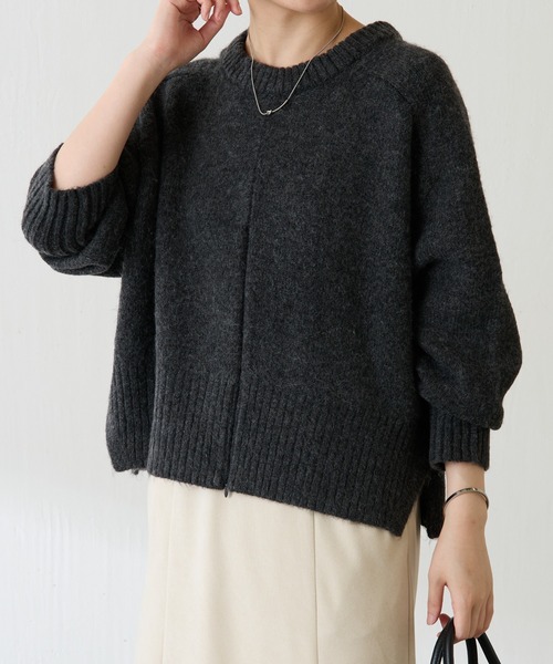 新品 COLLAGE GALLARDAGALANTE リブ ニット ブラック COLLAGE GALLARDAGALANTE ニット セーター ヤクライクニット/WEB