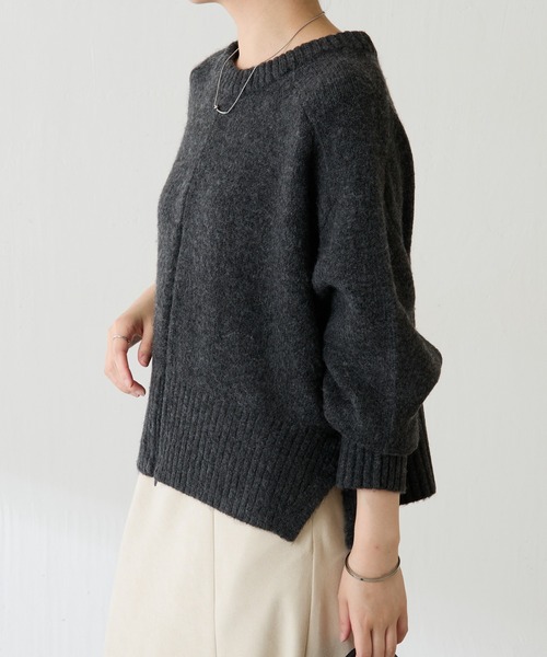 GALLARDAGALANTE◆ニット・セーター(薄手)/FREE/--/GRY/GGZ1031205A0002 深Vネックルーズニット | GALLARDAGALANTE(ガリャルダガランテ