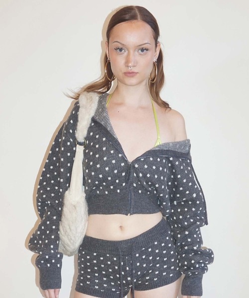 SCULPTOR（スカルプター） パーカー Snowflake Knit Zip-Up レディース