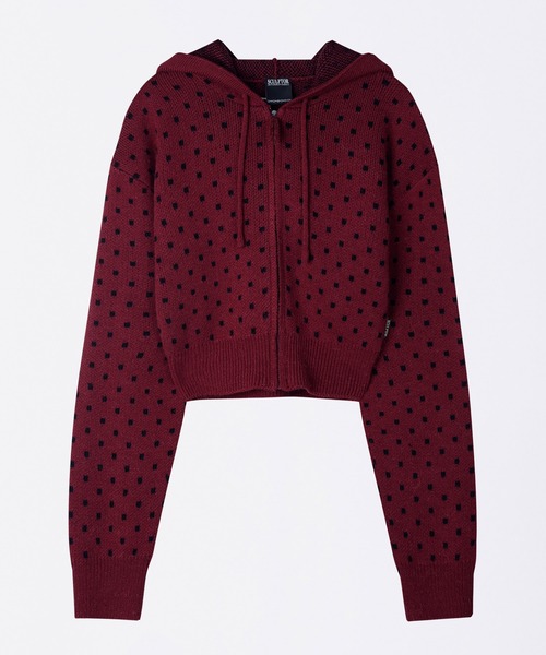 SCULPTOR（スカルプター） パーカー Snowflake Knit Zip-Up レディース