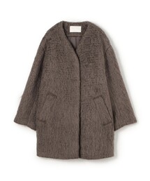 Ballsey（ボールジィ） ノーカラーコート コート フラッフィーシャギー