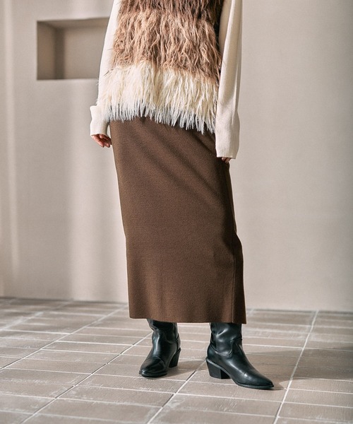 LEPSIM（レプシィム） スカート 12ゲージ総針ナロースカート 497451