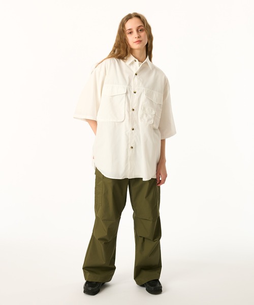 「WETTEMPT」 7分袖シャツ SMALL ダークブルー メンズ_画像9