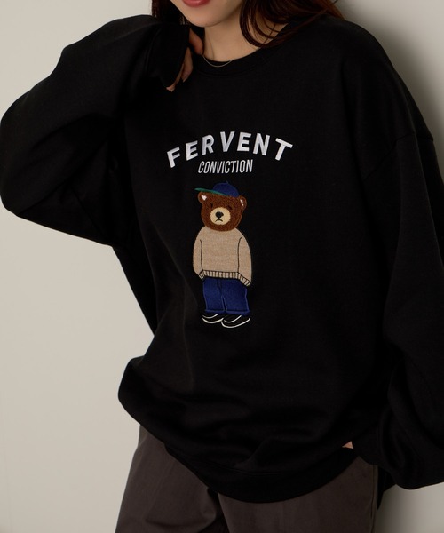 Quash（クアッシュ） トレーナー スウェット ベアー サガラ刺繍