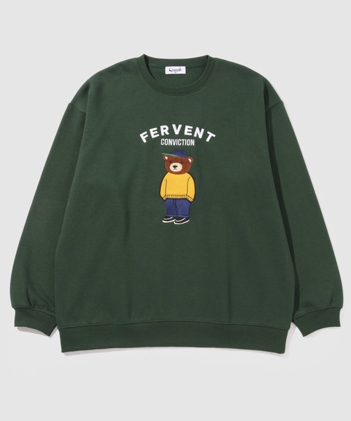 Quash（クアッシュ） トレーナー スウェット ベアー サガラ刺繍