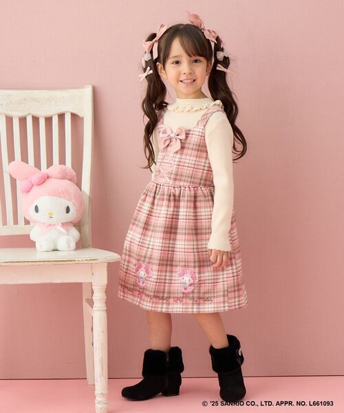 ANY（エニィ） スカート 「マイメロディ＆クロミ×ANY KIDS」チェック