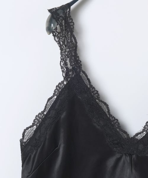 JEANASIS（ジーナシス） キャミソール レーストリムサテンキャミ