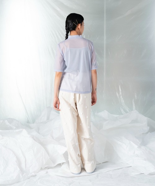 「mintdesigns」 半袖ブラウス 2 ブルー レディース_画像8
