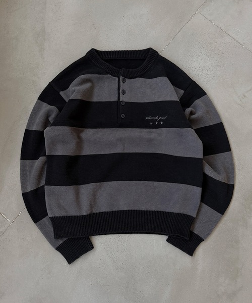 kutir（クティール） セーター ニット HENLEY NECK LINENLIKE CROPPED