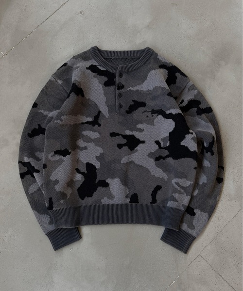 kutir（クティール） セーター ニット HENLEY NECK LINENLIKE CROPPED