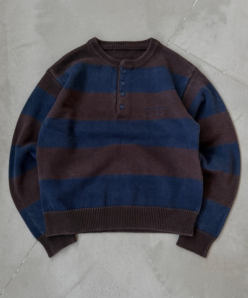 kutir（クティール） セーター ニット HENLEY NECK LINENLIKE CROPPED