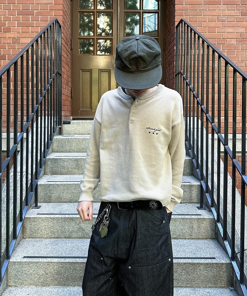 kutir（クティール） セーター ニット HENLEY NECK LINENLIKE CROPPED
