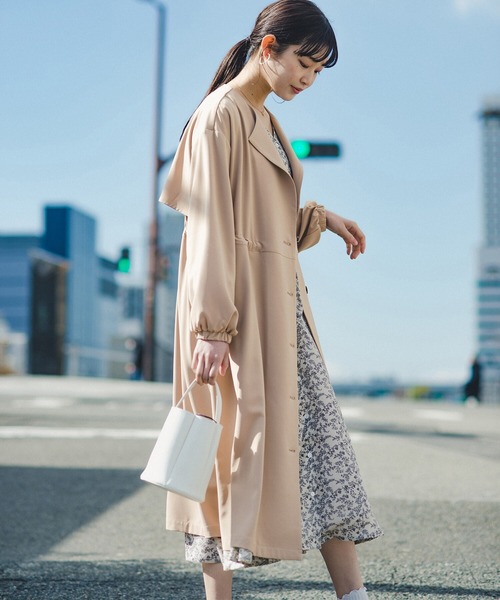 BEIGE ベイジ　スプリング　トレンチコート　L セール】 IBERIS / オーバーサイズトレンチコート （トレンチコート
