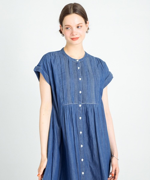 「URBAN RESEARCH Sonny Label」 半袖ワンピース FREE インディゴブルー レディース_画像4
