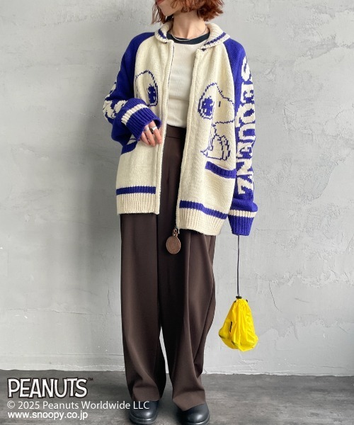 SEQUENZE ニット セーター 「SEQUENZ/シークエンズ」 SNOOPY ワイド