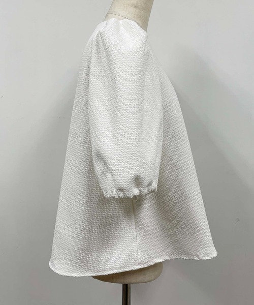 「BE NEAT」 半袖ブラウス M オフホワイト レディース_画像4