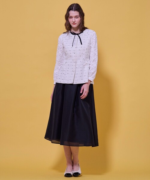 TOCCA（トッカ） ジャケット ノーカラージャケット FLOWER HIDE AND