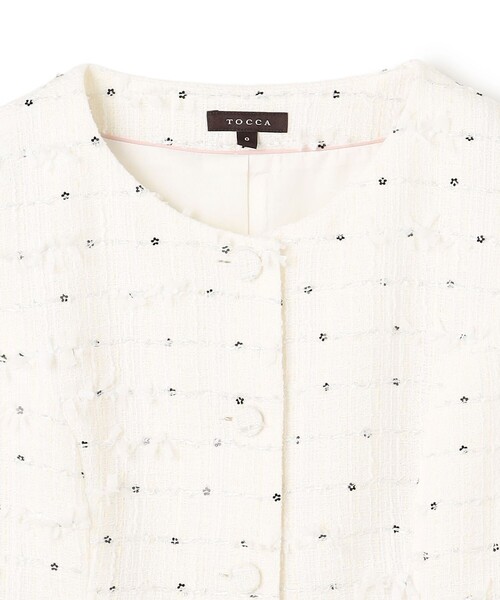 TOCCA（トッカ） ジャケット ノーカラージャケット FLOWER HIDE AND