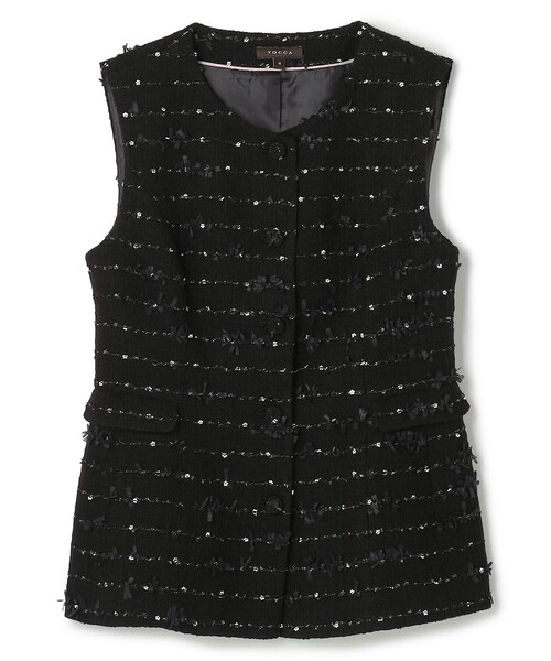 TOCCA（トッカ） ジャケット ノーカラージャケット FLOWER HIDE AND