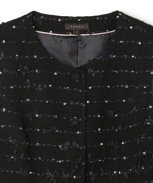 TOCCA（トッカ） ジャケット ノーカラージャケット FLOWER HIDE AND