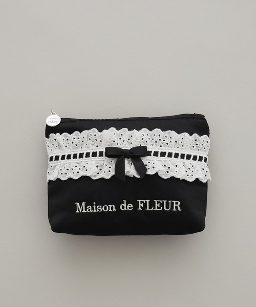 Maison de FLEUR（メゾンドフルール） ポーチ コットンフリルポーチ