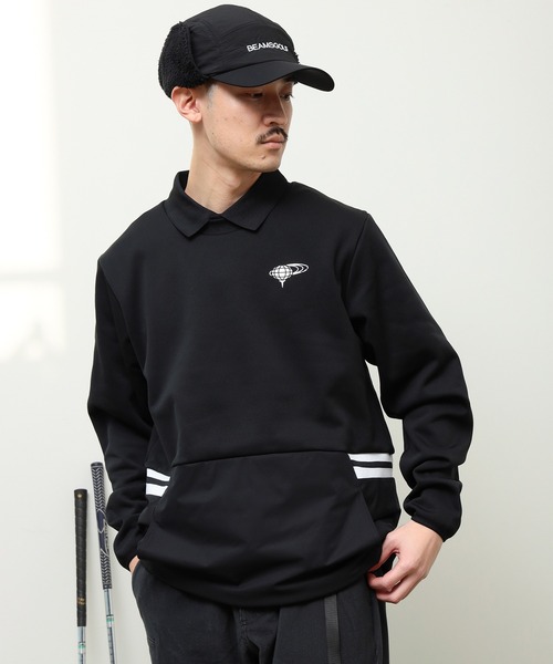 BEAMS GOLF 長袖ポロシャツシャツトレーナー M 黒 BEAMS GOLF（ビームス ゴルフ） 長袖Tシャツ S ブラック メンズ
