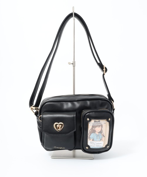 EVE LOVE様 ショルダーバッグ ノベルティ ブラック ラブレターフリル3wayバッグ – レディースファッション通販の夢展望