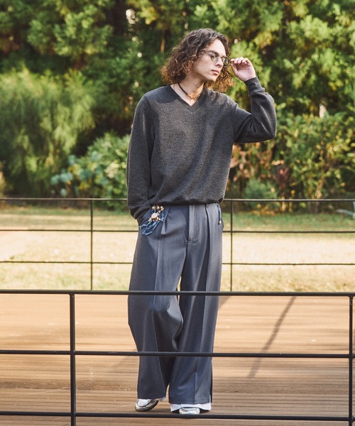 Casper John（キャスパージョン） スラックス Cuffs layered slacks