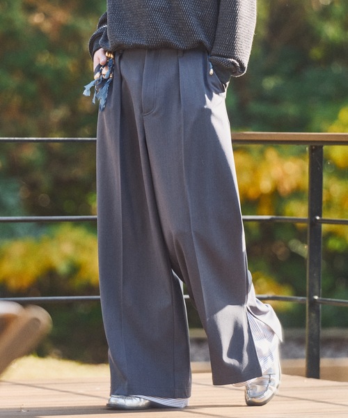 Casper John（キャスパージョン） スラックス Cuffs layered slacks