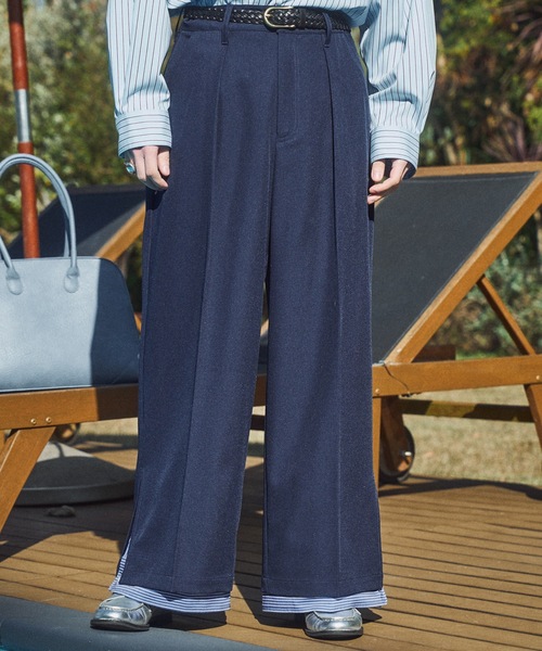 Casper John（キャスパージョン） スラックス Cuffs layered slacks