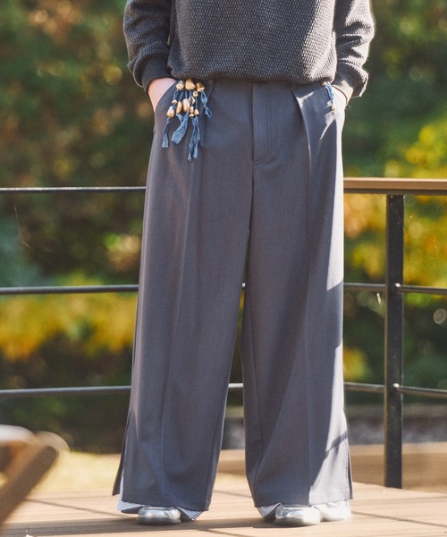 Casper John（キャスパージョン） スラックス Cuffs layered slacks