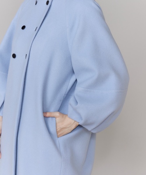 Magrie le cassetto パールバルーンスリーブ ノーカラーコート Maglie le cassetto（マーリエ ル カセット） ノーカラーコート コート