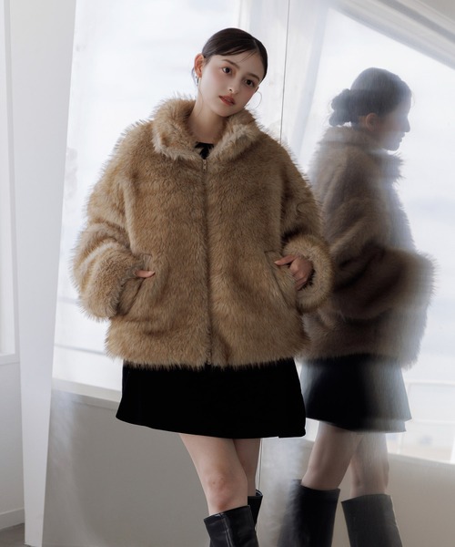 未使用タグ付き 定価2万 フェイクファージャケット　コート 未使用タグ付き 定価2万 フェイクファージャケット コート