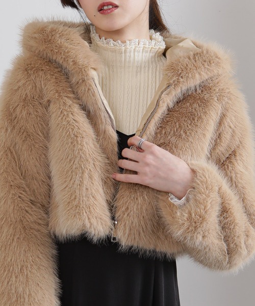 pumpkin port（パンプキンポート） ブルゾン アウター フード付き 毛足