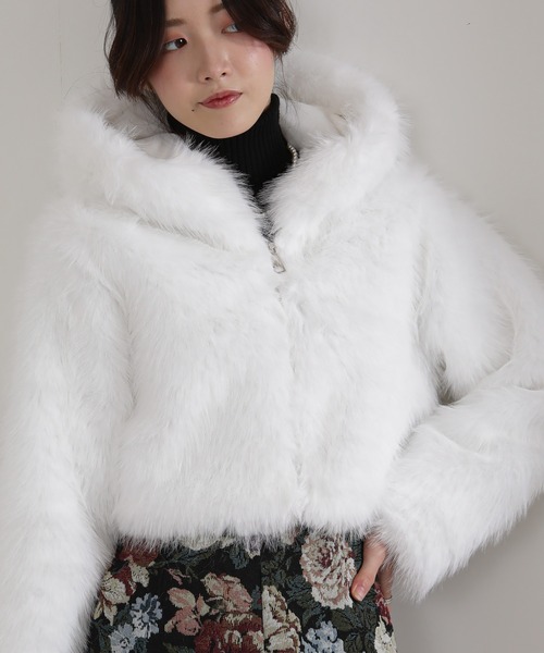 pumpkin port（パンプキンポート） ブルゾン アウター フード付き 毛足