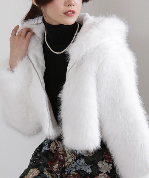 pumpkin port（パンプキンポート） ブルゾン アウター フード付き 毛足