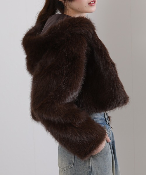 pumpkin port（パンプキンポート） ブルゾン アウター フード付き 毛足