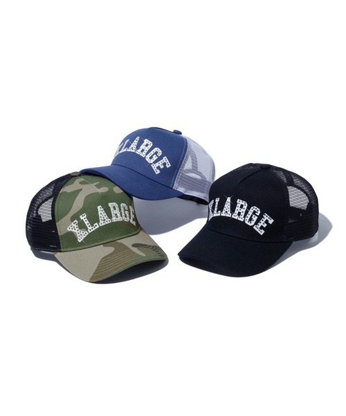 XLARGE（エクストラ ラージ） キャップ 帽子 RHINESTONE LOGO MESH CAP