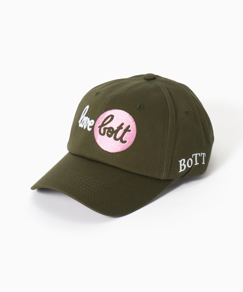 love bott ロゴ刺繍 キャップ オリーブ BoTT（ボット） キャップ 帽子 LOVE BOTT 6-PANEL CAP メンズ