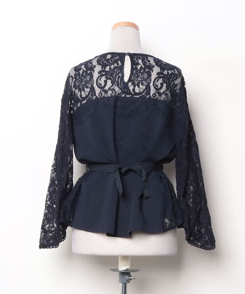 「Marilyn Moon」 長袖ブラウス - ネイビー レディース_画像2